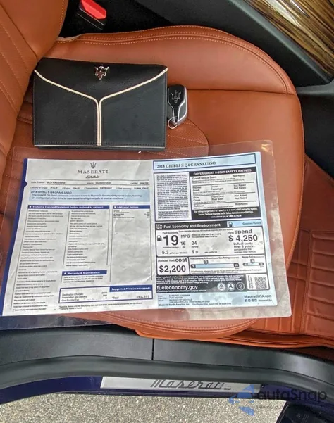 2018 Maserati Ghibli S z USA, uszkodzony, nr VIN ZAM57YTL2J1270859